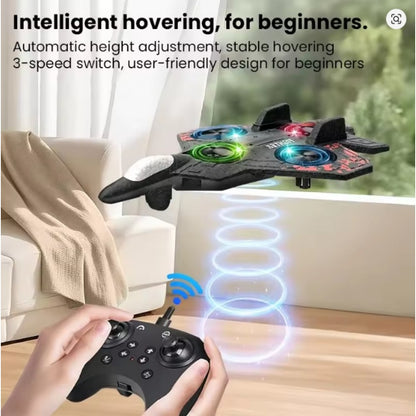 Advanced Fighter Jet RC Drone Upgraded Version with 360 Flips & LED Lights